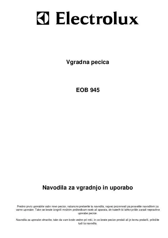 Mode d'emploi AEG-ELECTROLUX EOB945W