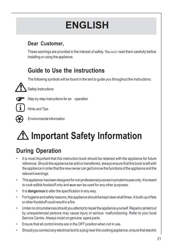 Mode d'emploi AEG-ELECTROLUX ERB 3652