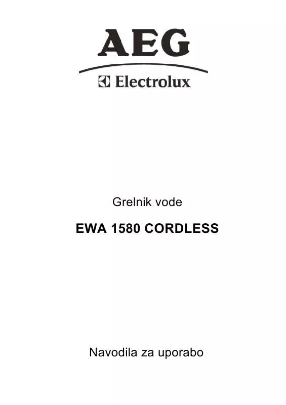 Mode d'emploi AEG-ELECTROLUX EWA1580