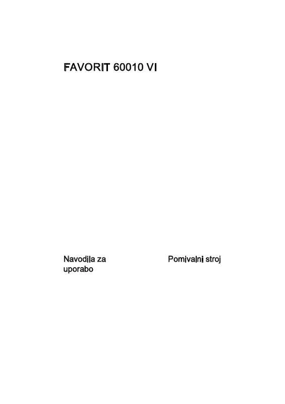 Mode d'emploi AEG-ELECTROLUX F60010VICC