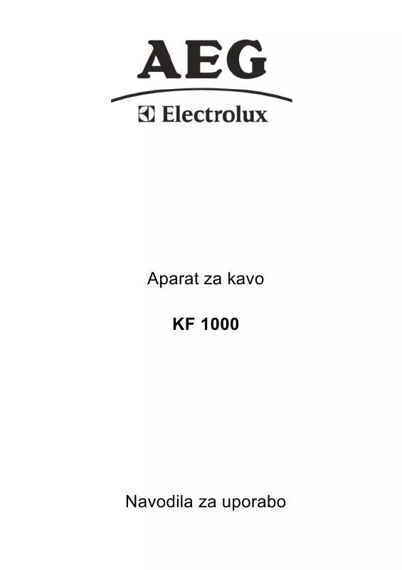 Mode d'emploi AEG-ELECTROLUX KF1000