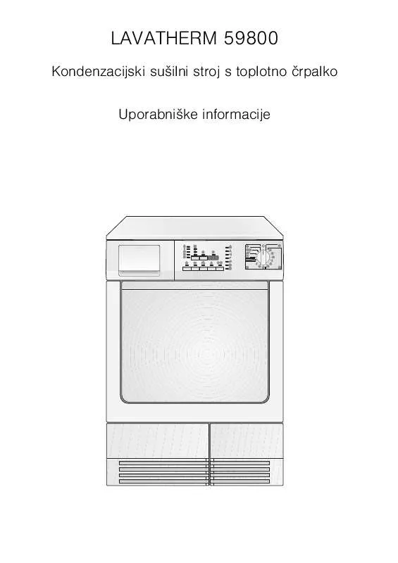 Mode d'emploi AEG-ELECTROLUX LAVATHERM59800