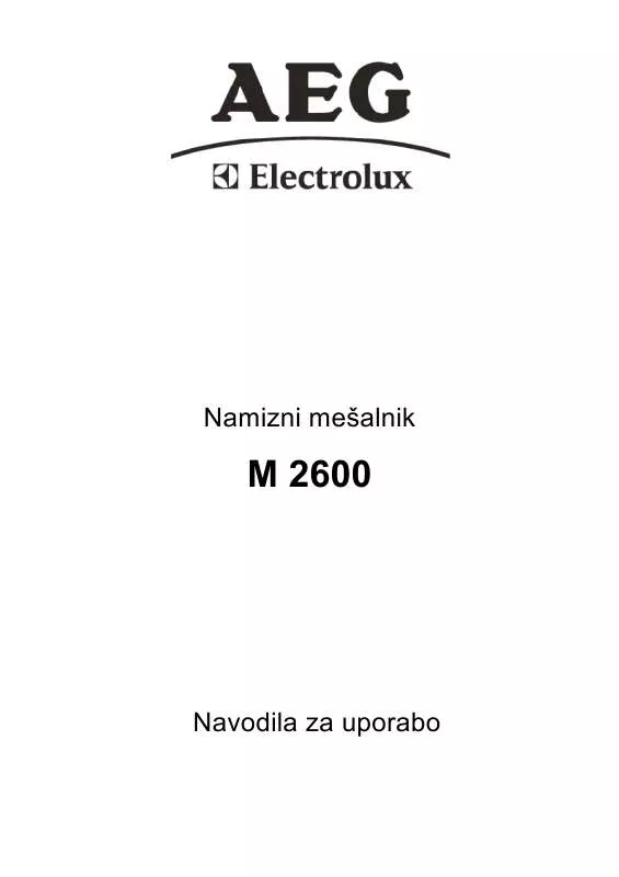 Mode d'emploi AEG-ELECTROLUX M2600