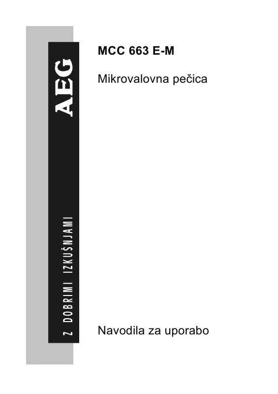 Mode d'emploi AEG-ELECTROLUX MCC663E-AL