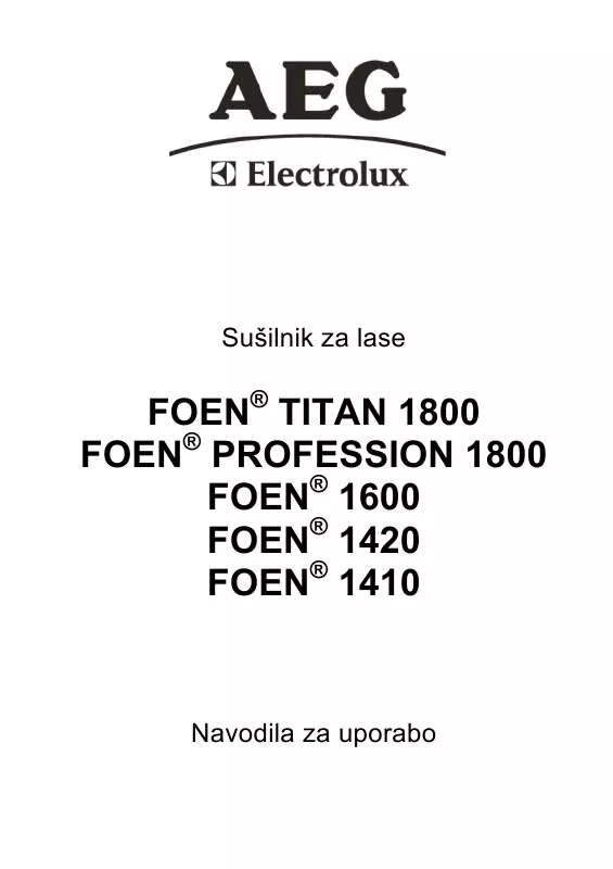 Mode d'emploi AEG-ELECTROLUX PROFESSION1800