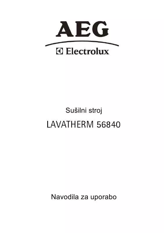 Mode d'emploi AEG-ELECTROLUX T56840