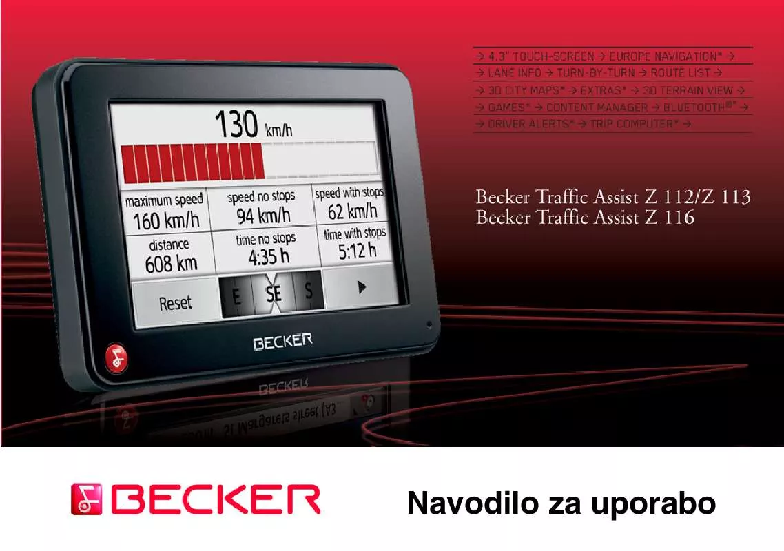 Mode d'emploi BECKER TRAFFIC ASSIST Z116