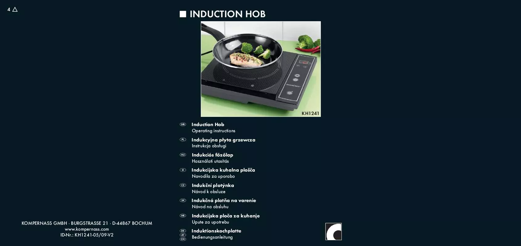 Mode d'emploi BIFINETT KH 1241 INDUCTION HOB