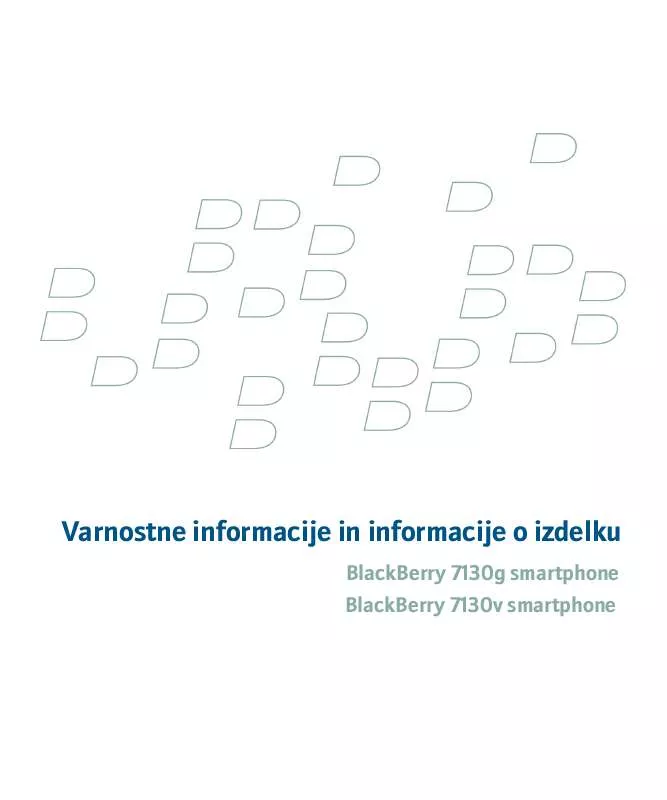 Mode d'emploi BLACKBERRY 7100