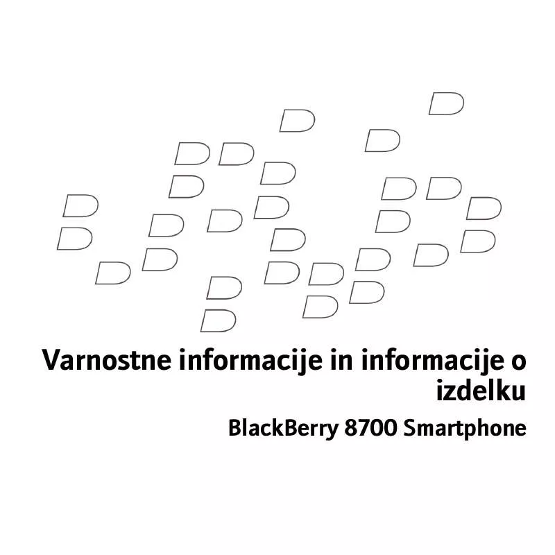 Mode d'emploi BLACKBERRY 8700