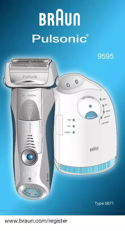 Mode d'emploi BRAUN PULSONIC 9595