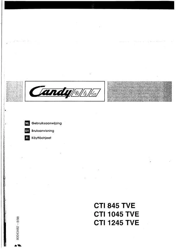 Mode d'emploi CANDY CTI 845 TVE