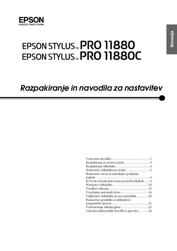 Mode d'emploi EPSON STYLUS PRO 11880