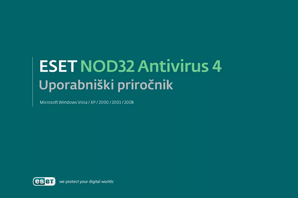 Mode d'emploi ESET NOD32 ANTIVIRUS 4