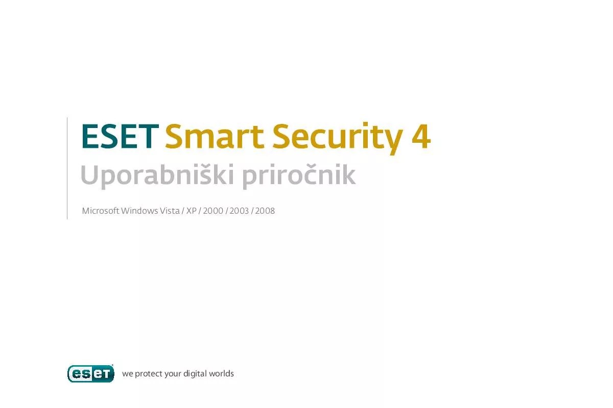 Mode d'emploi ESET SMART SECURITY 4