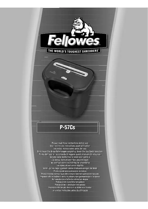 Mode d'emploi FELLOWES P-57CS