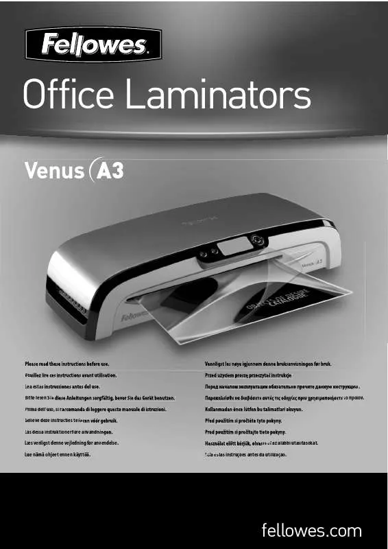 Mode d'emploi FELLOWES VENUS A3