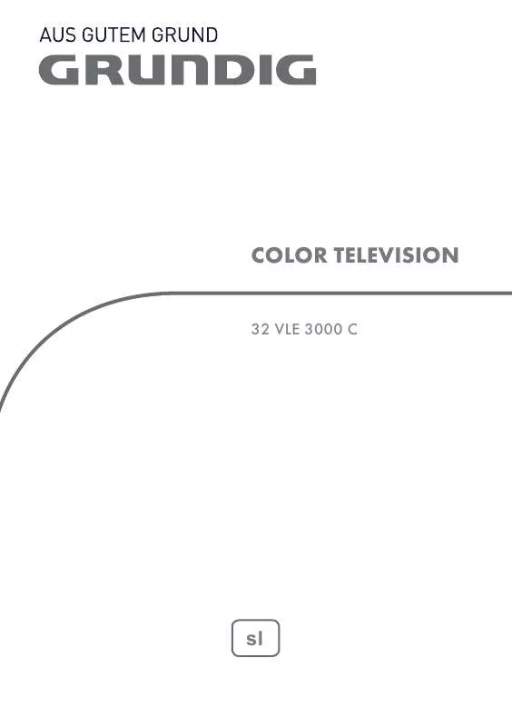 Mode d'emploi GRUNDIG 32 VLE 3000