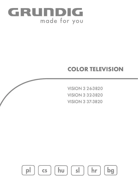 Mode d'emploi GRUNDIG VISION 3 26-3820