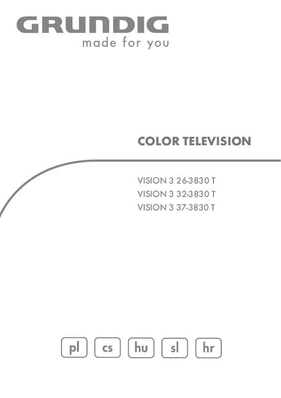 Mode d'emploi GRUNDIG VISION 3 37-3830 T