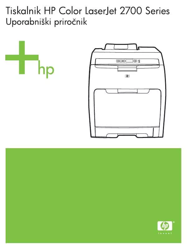 Mode d'emploi HP COLOR LASERJET 2700