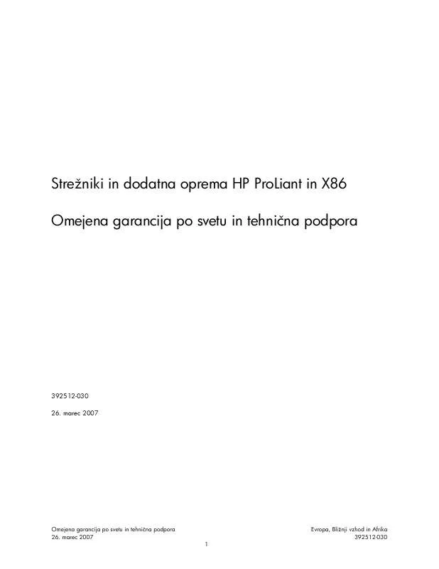 Mode d'emploi HP COMPAQ PROLIANT 400 SERVER