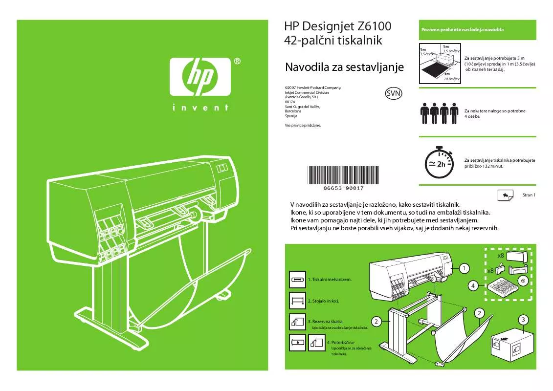 Mode d'emploi HP DESIGNJET Z6100