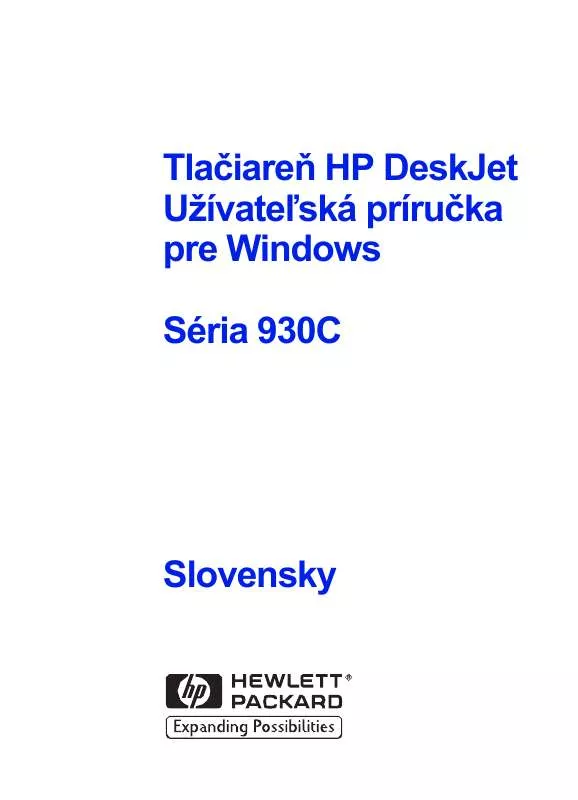 Mode d'emploi HP DESKJET 930/932C