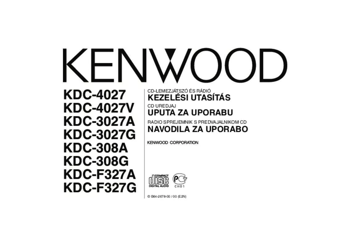 Mode d'emploi KENWOOD KDC-4027V