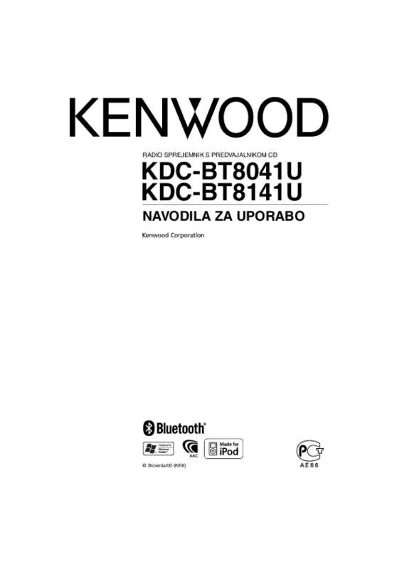 Mode d'emploi KENWOOD KDC-BT8141U