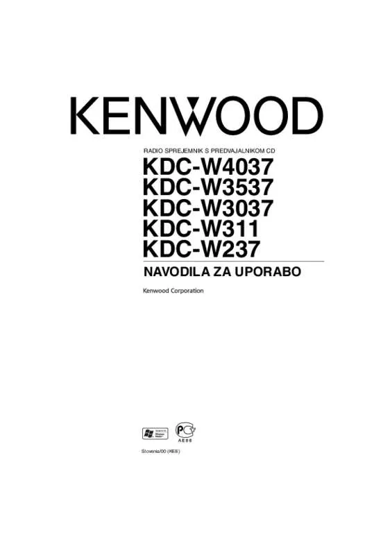 Mode d'emploi KENWOOD KDC-W311