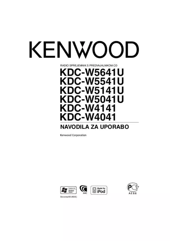 Mode d'emploi KENWOOD KDC-W5041U