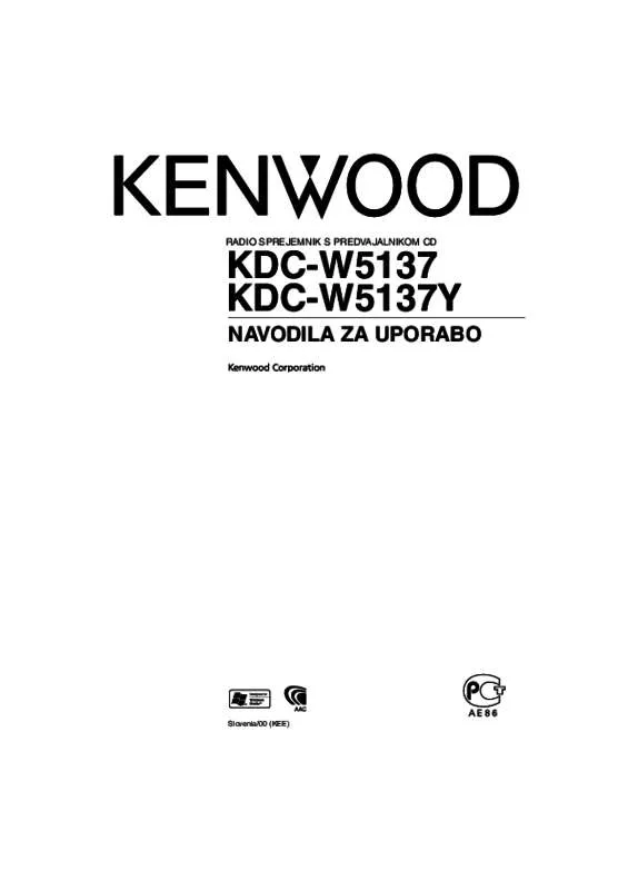 Mode d'emploi KENWOOD KDC-W5137Y