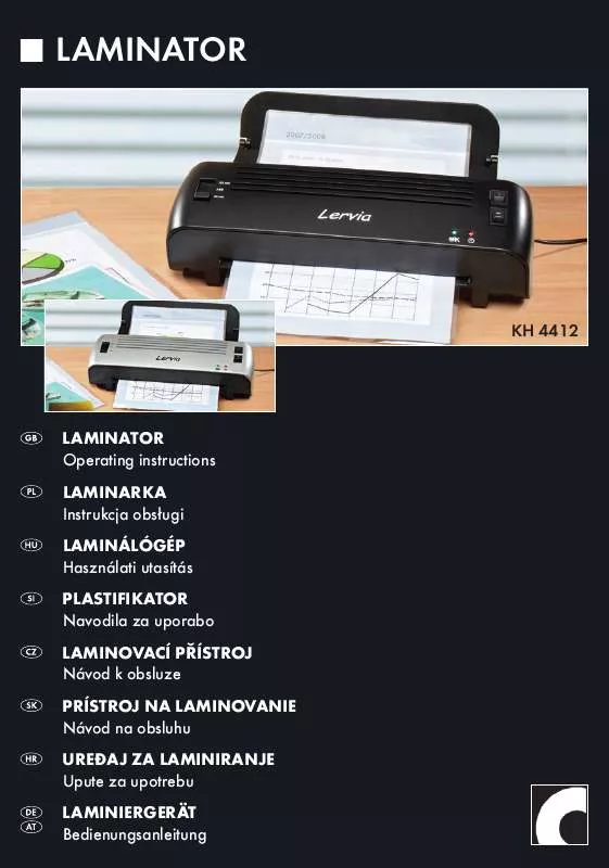 Mode d'emploi LERVIA KH 4412 LAMINATOR