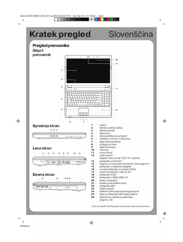 Mode d'emploi MEDION MD 97620