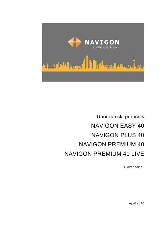 Mode d'emploi NAVIGON NAVIGON EASY 40