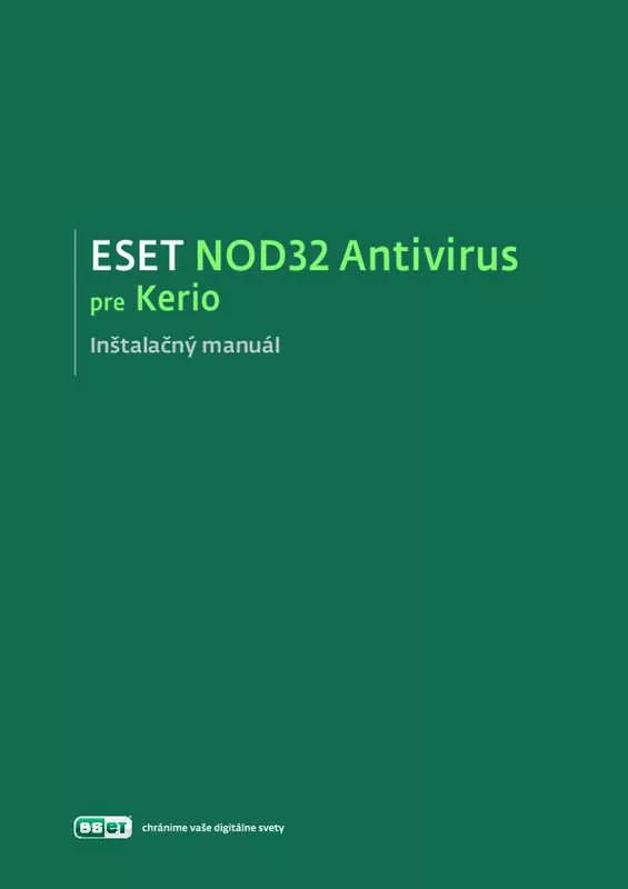 Mode d'emploi NOD32 ESET ANTIVIRUS FOR KERIO CONNECT