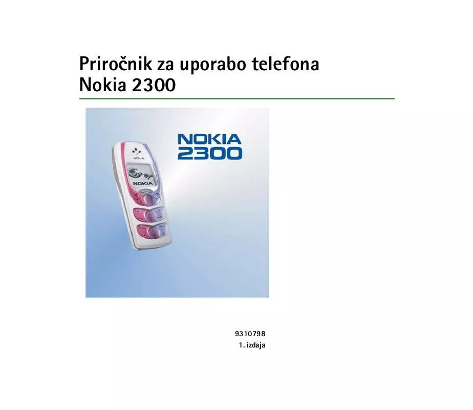 Mode d'emploi NOKIA 2300