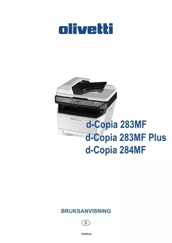 Mode d'emploi OLIVETTI D-COPIA 283MF PLUS