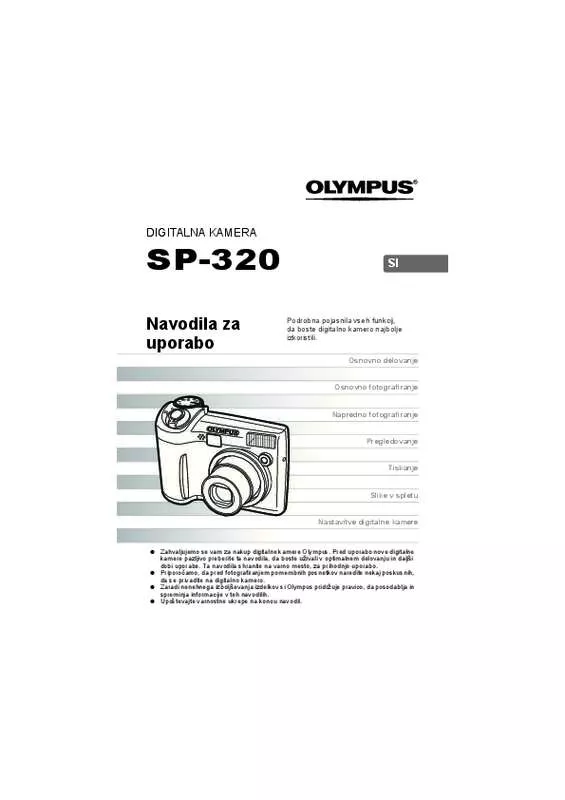 Mode d'emploi OLYMPUS SP-320