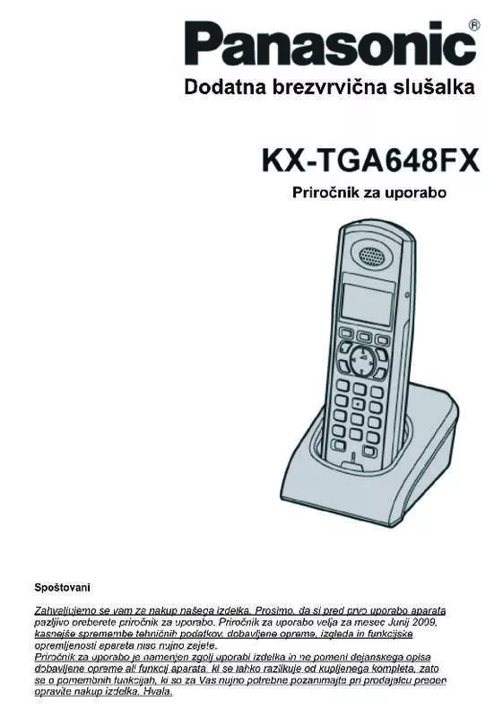 Mode d'emploi PANASONIC KX-TGA648E