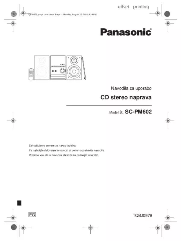 Mode d'emploi PANASONIC SC-PM602
