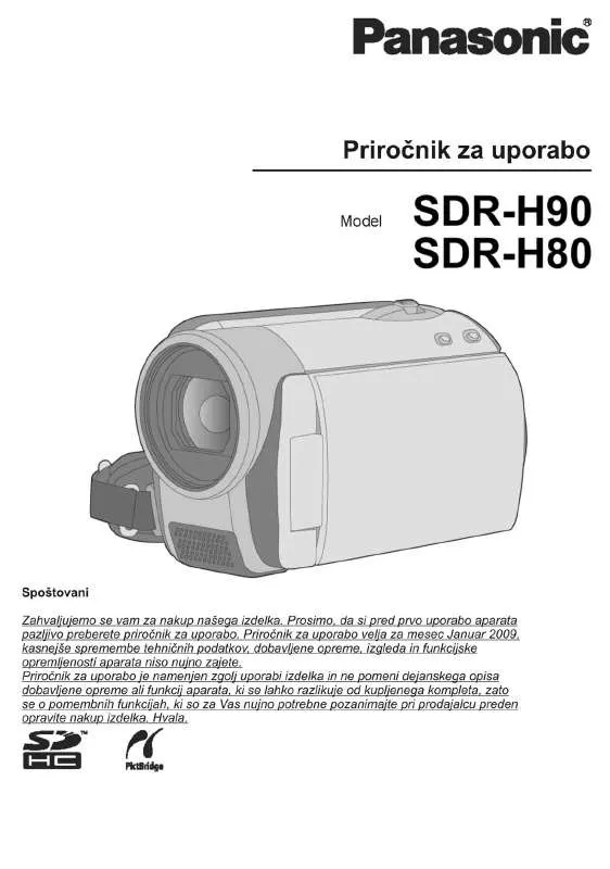 Mode d'emploi PANASONIC SDR-H90