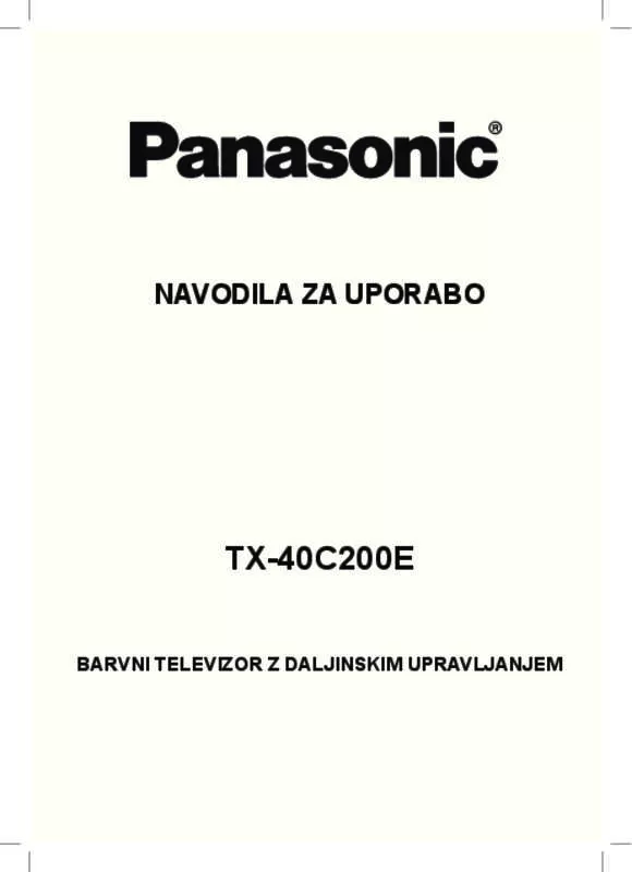 Mode d'emploi PANASONIC TX-40C200E