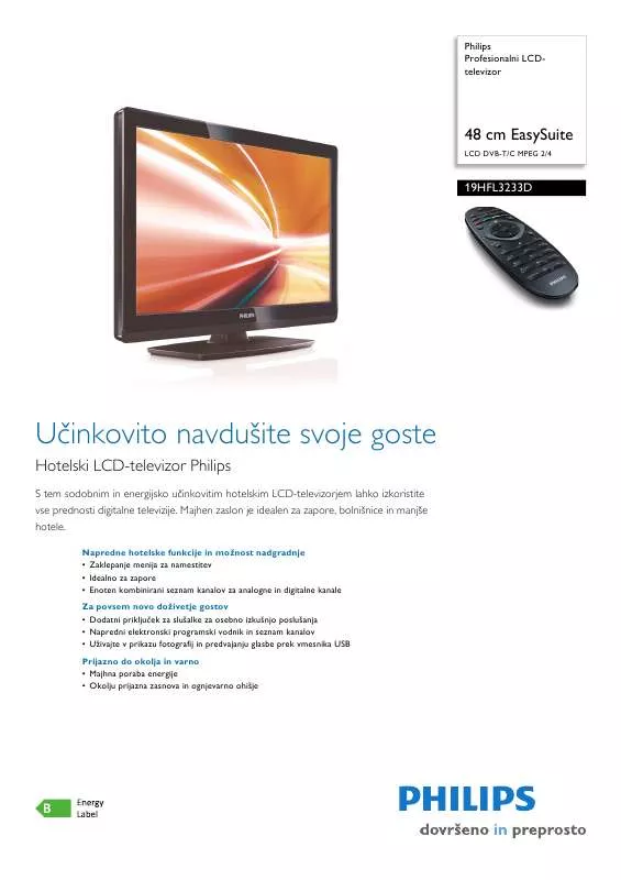 Mode d'emploi PHILIPS 19HFL3233D