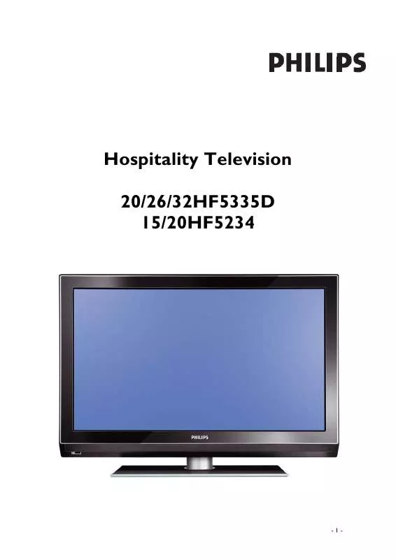 Mode d'emploi PHILIPS 20HF5234