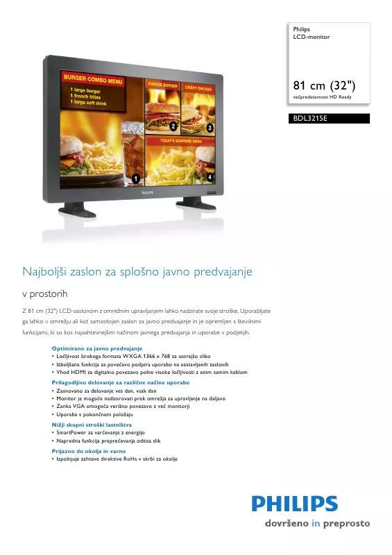 Mode d'emploi PHILIPS BDL3215E