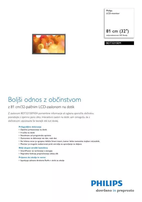 Mode d'emploi PHILIPS BDT3215EM