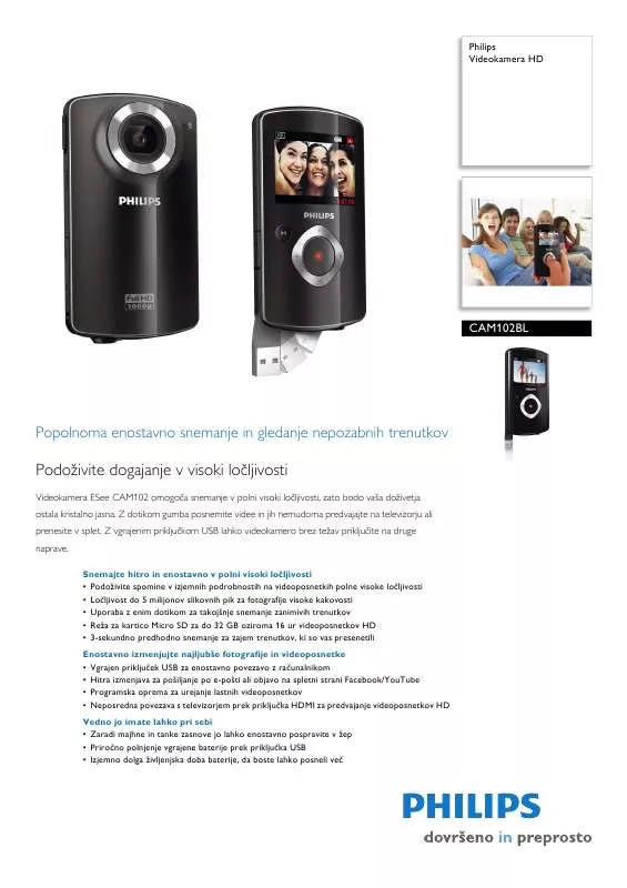 Mode d'emploi PHILIPS CAM102BL