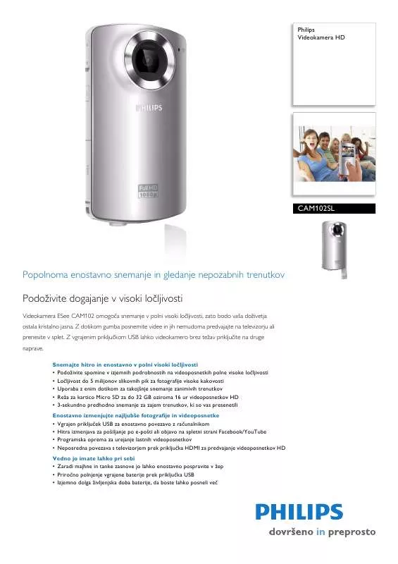 Mode d'emploi PHILIPS CAM102SL